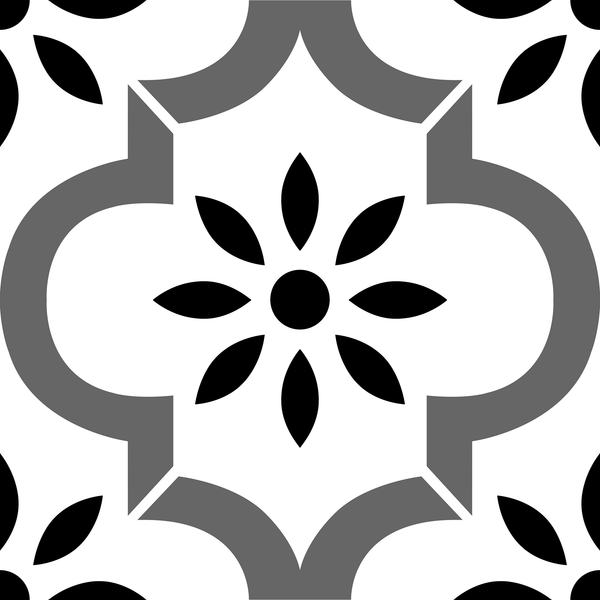 Majorca-Floral Floral White Matt Tile