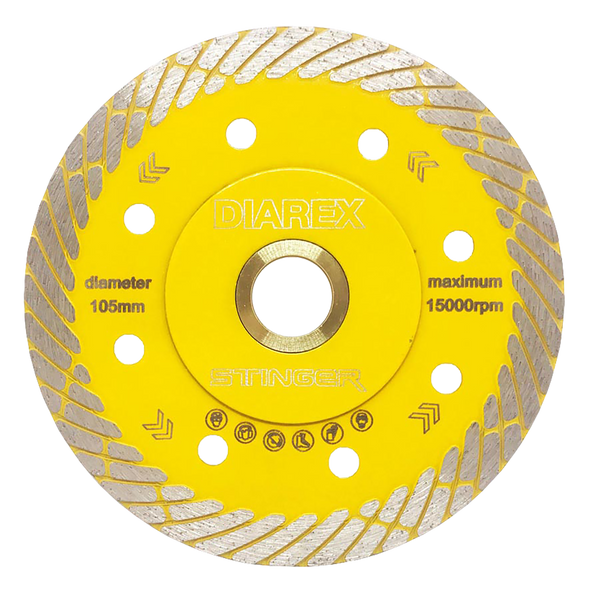Stinger Ultra Thin Porcelain Yellow 105mm