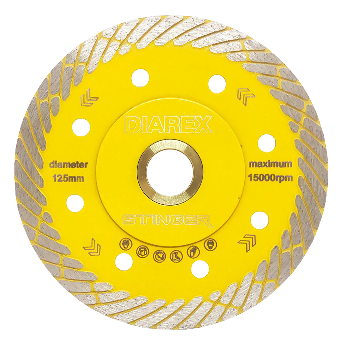 Stinger Ultra Thin Porcelain Yellow 125mm