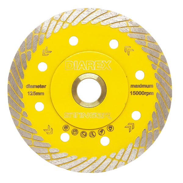 Stinger Ultra Thin Porcelain Yellow 125mm