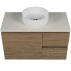 Vanity 900 Wall Hung Centre Basin Silksurface AC Top
