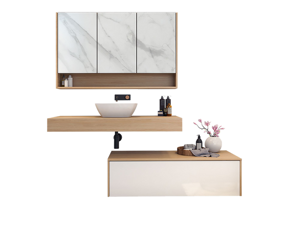 1200 Vanity Wall Hung Drawers Only with Basin & Laminate Top