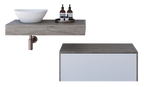 900 Vanity Wall Hung Drawers Only with Basin & Laminate Top