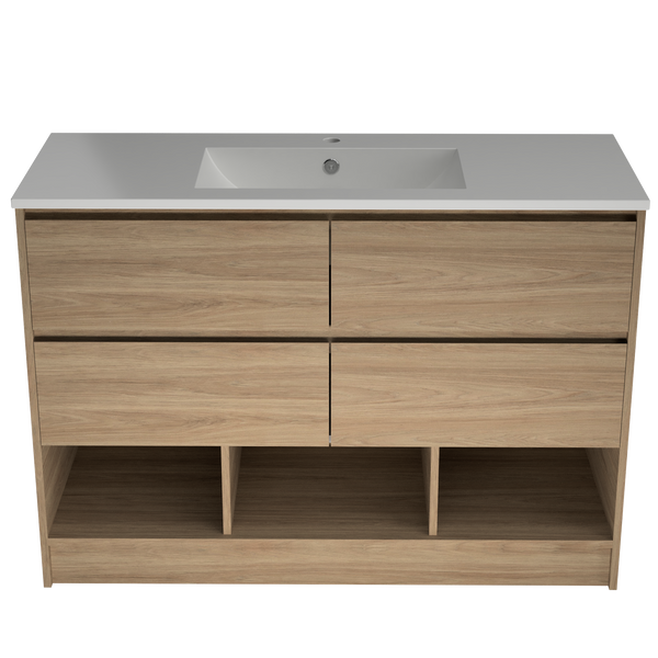 1200 Vanity Kick Drawers Only with Ceramic Basin Top
