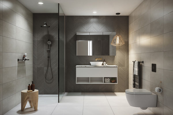 1200 Vanity Wall Hung Drawers Only with Basin & Solid Surface Top