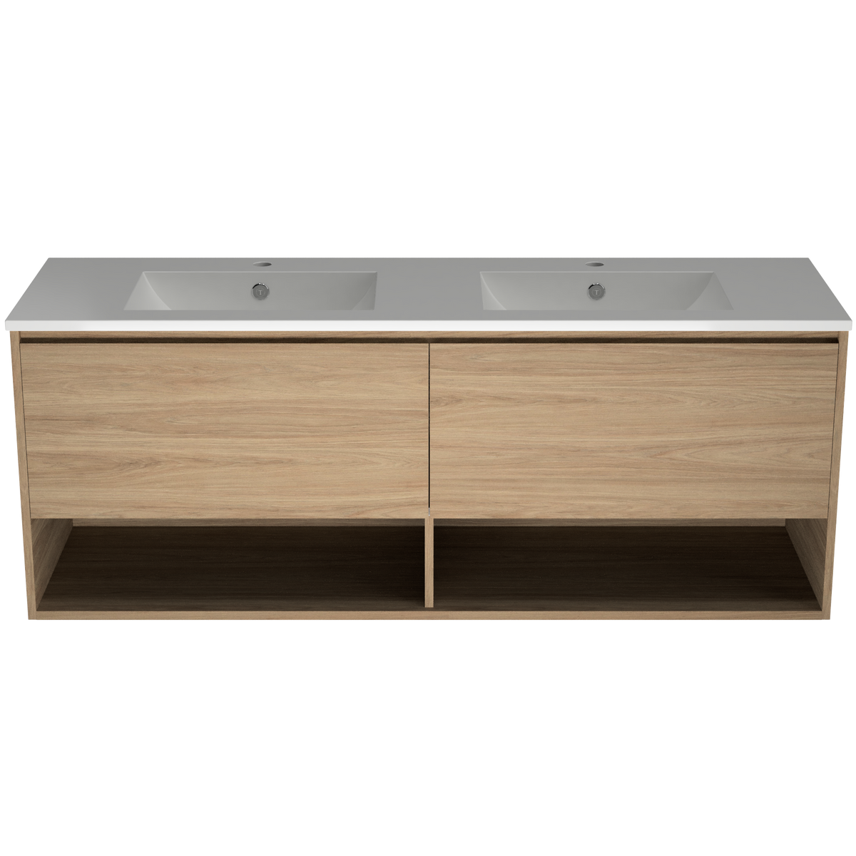 1500 Vanity Wall Hung Drawers Only with Ceramic Basin Top