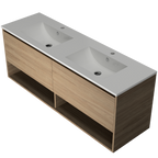 1500 Vanity Wall Hung Drawers Only with Ceramic Basin Top