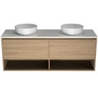 1500 Vanity Wall Hung Drawers Only with Basin & Solid Surface Top