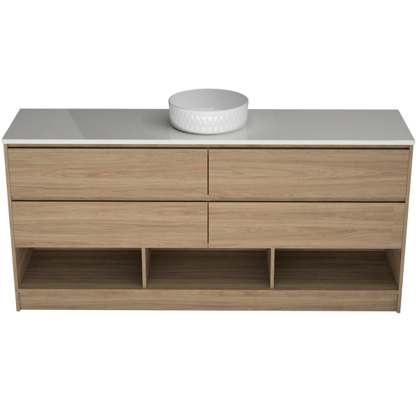 1800 Vanity Kick Drawers Only with Basin & Solid Surface Top