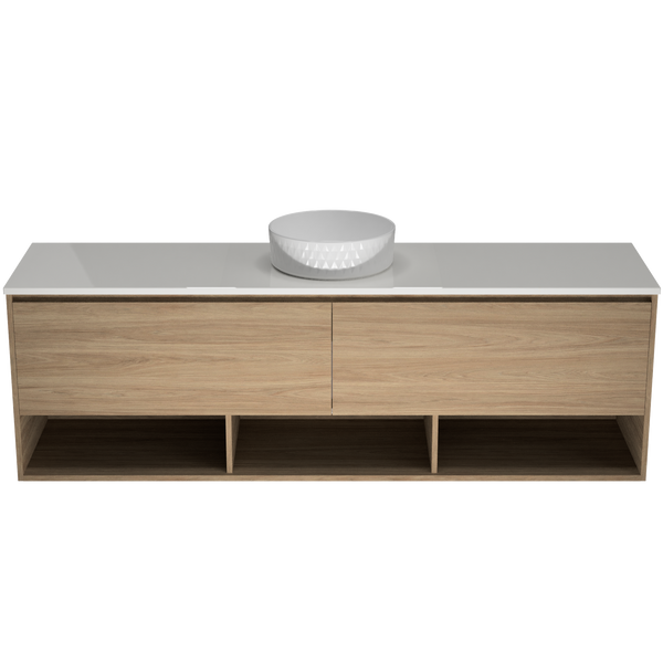 1800 Vanity Wall Hung Drawers Only with Basin & Solid Surface Top