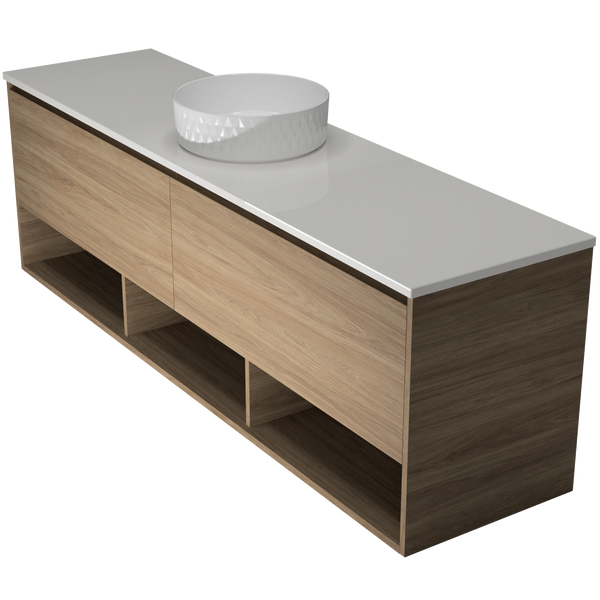 1800 Vanity Wall Hung Drawers Only with Basin & Solid Surface Top