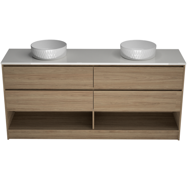 1800 Vanity Kick Drawers Only with Basin & Solid Surface Top