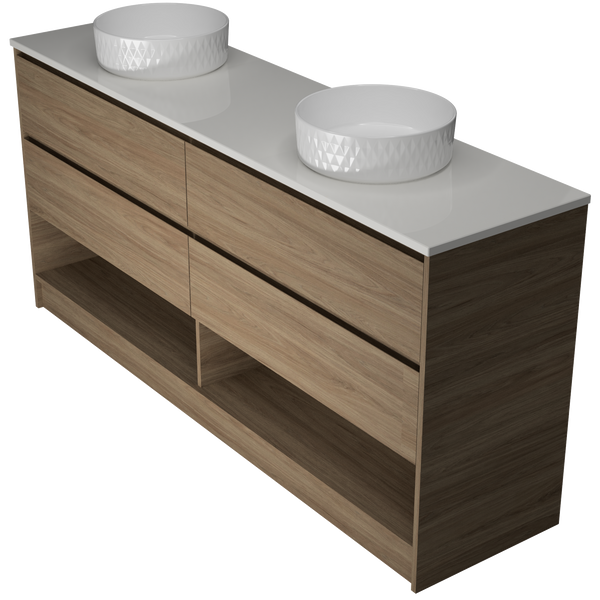 1800 Vanity Kick Drawers Only with Basin & Solid Surface Top