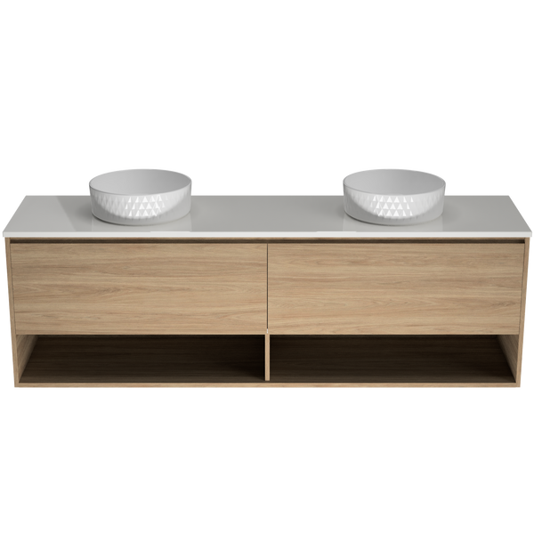 1800 Vanity Wall Hung Drawers Only with Basin & Solid Surface Top