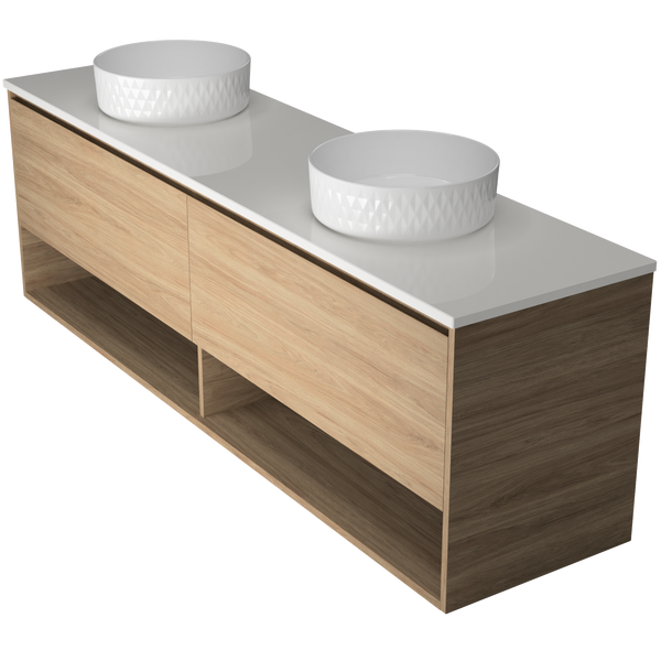 1800 Vanity Wall Hung Drawers Only with Basin & Solid Surface Top