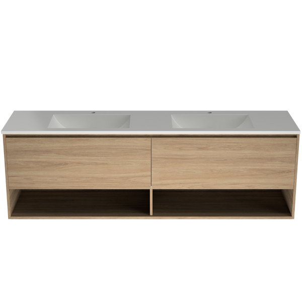 1800 Vanity Wall Hung Drawers Only with Acrylic Basin Top