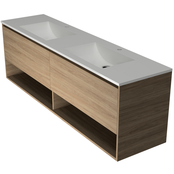 1800 Vanity Wall Hung Drawers Only with Acrylic Basin Top