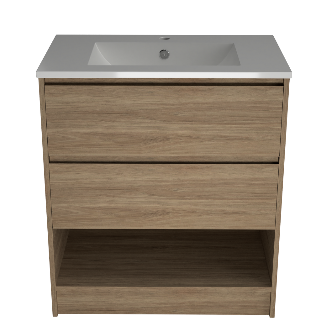 750 Vanity Kick Drawers Only with Ceramic Basin Top