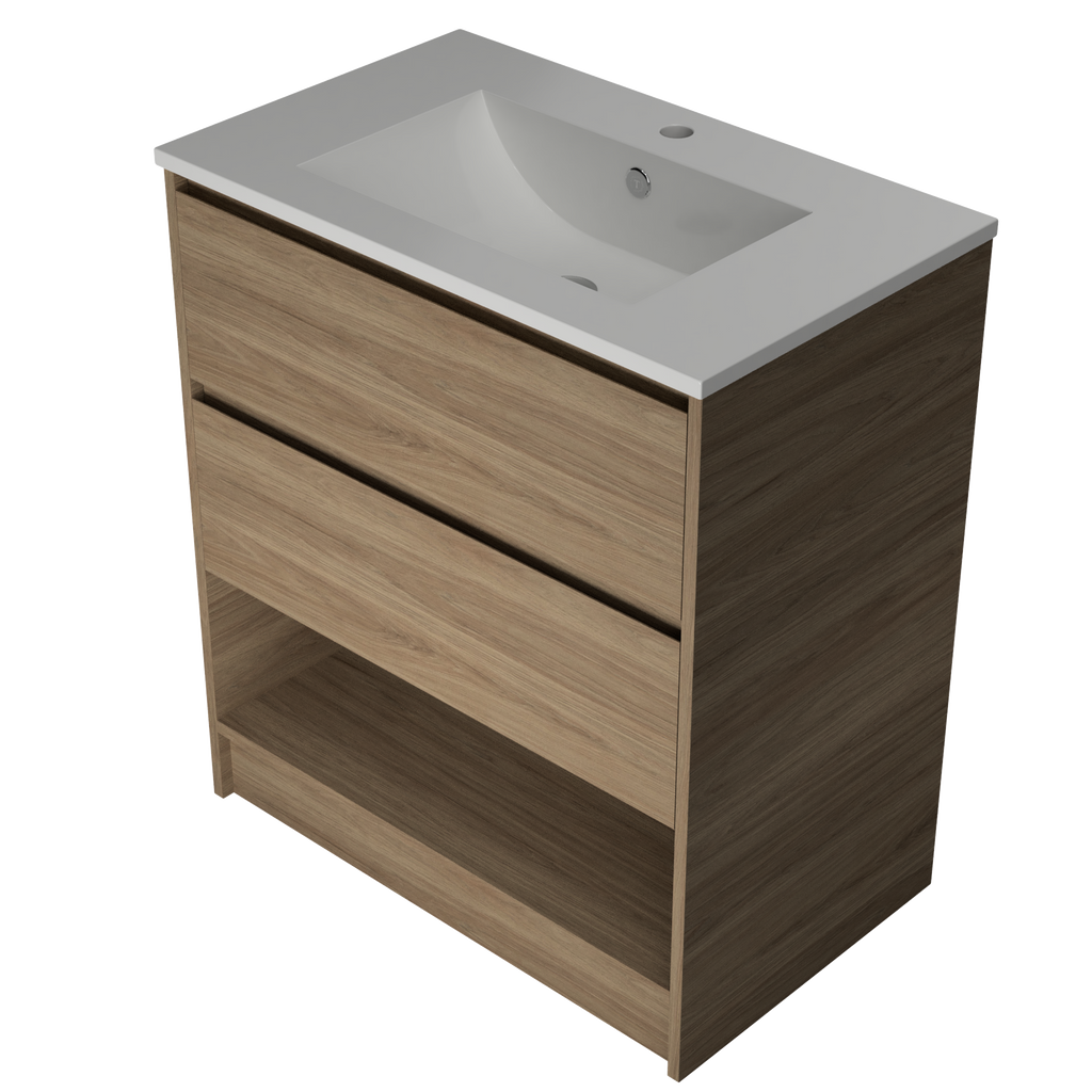 750 Vanity Kick Drawers Only with Ceramic Basin Top