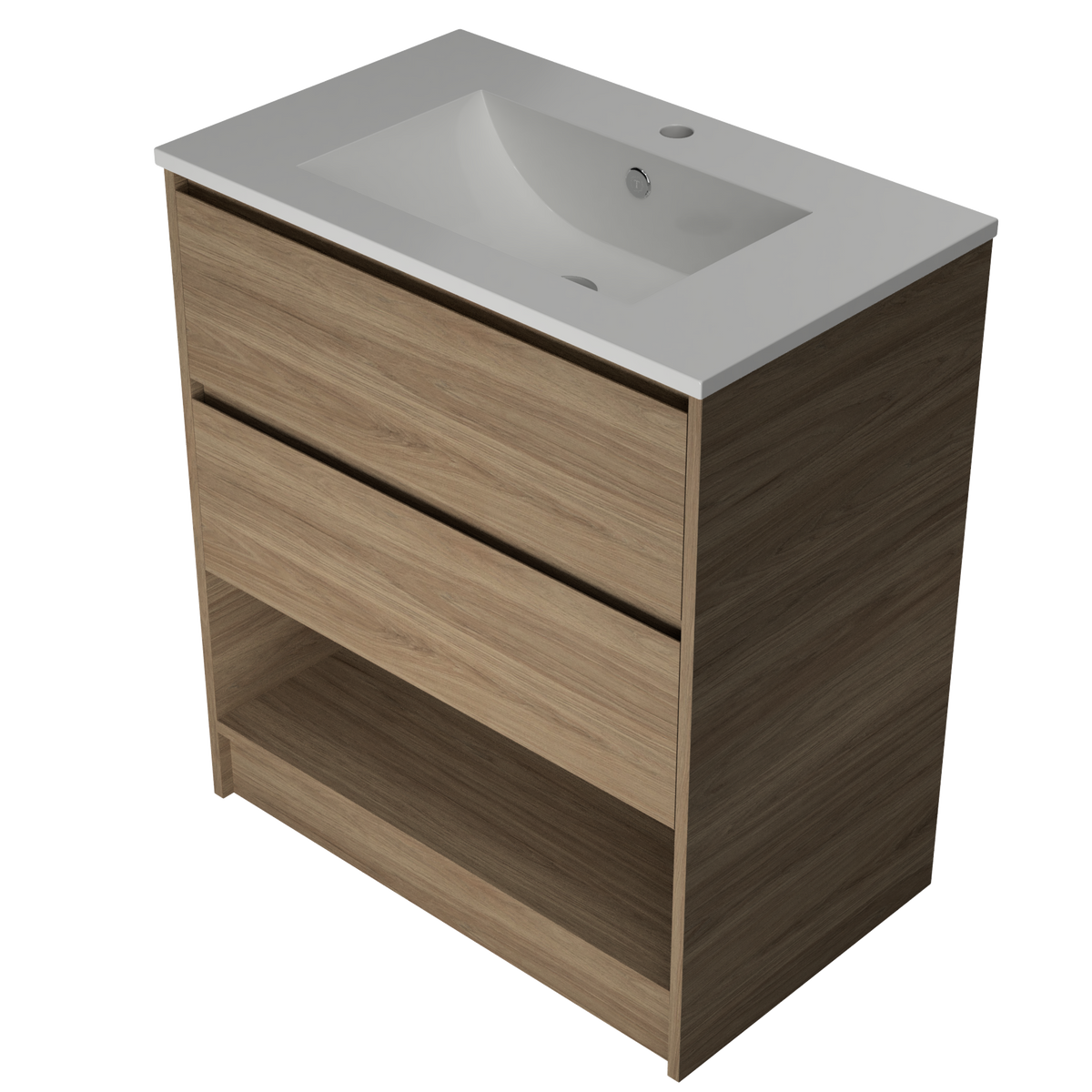 750 Vanity Kick Drawers Only with Ceramic Basin Top