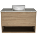 900 Vanity Wall Hung Drawers Only with Basin & Solid Surface Top