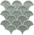 Fan Green Gloss Mosaic