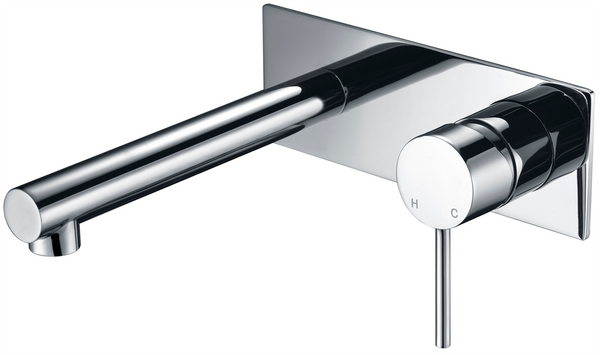 Wall Basin Set Straight 175 Chrome