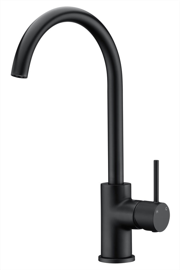 Sink Mixer Gooseneck 208 Matte Black