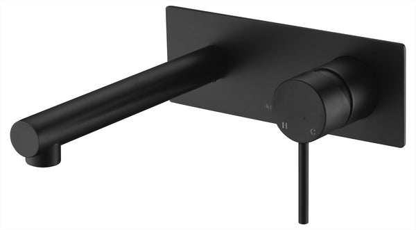 Wall Basin Set Straight 175 Matte Black