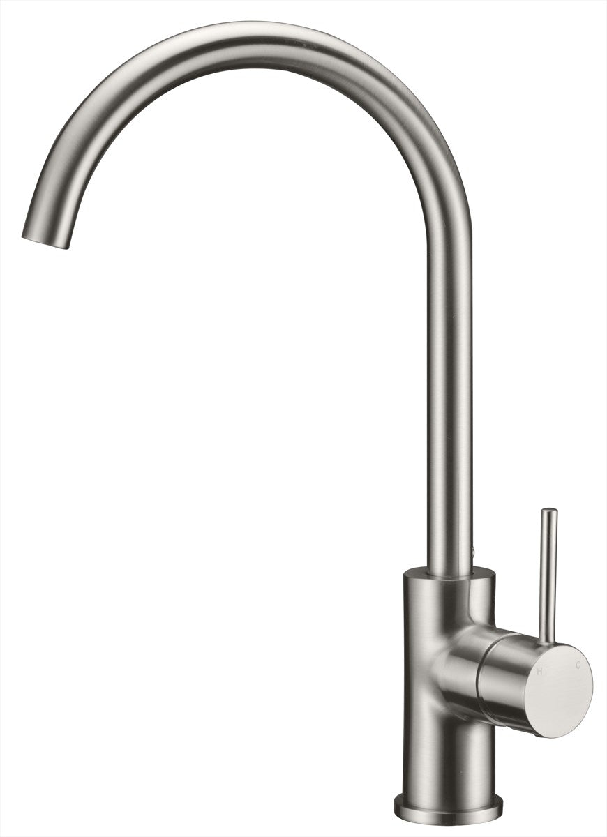 Sink Mixer Gooseneck 208 Brushed Nickel