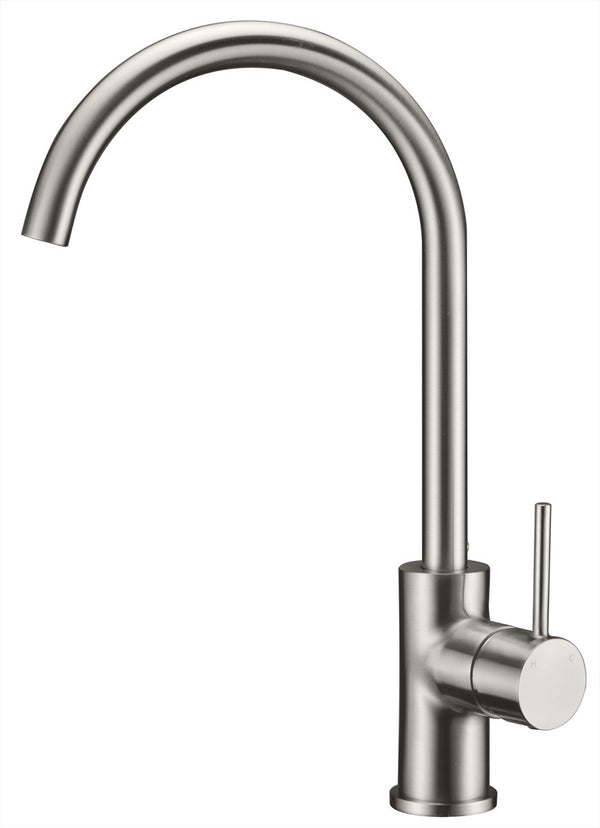 Sink Mixer Gooseneck 208 Brushed Nickel