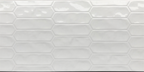 Spatial-Hexagon Stretched Hexagon White Structured Gloss Tile