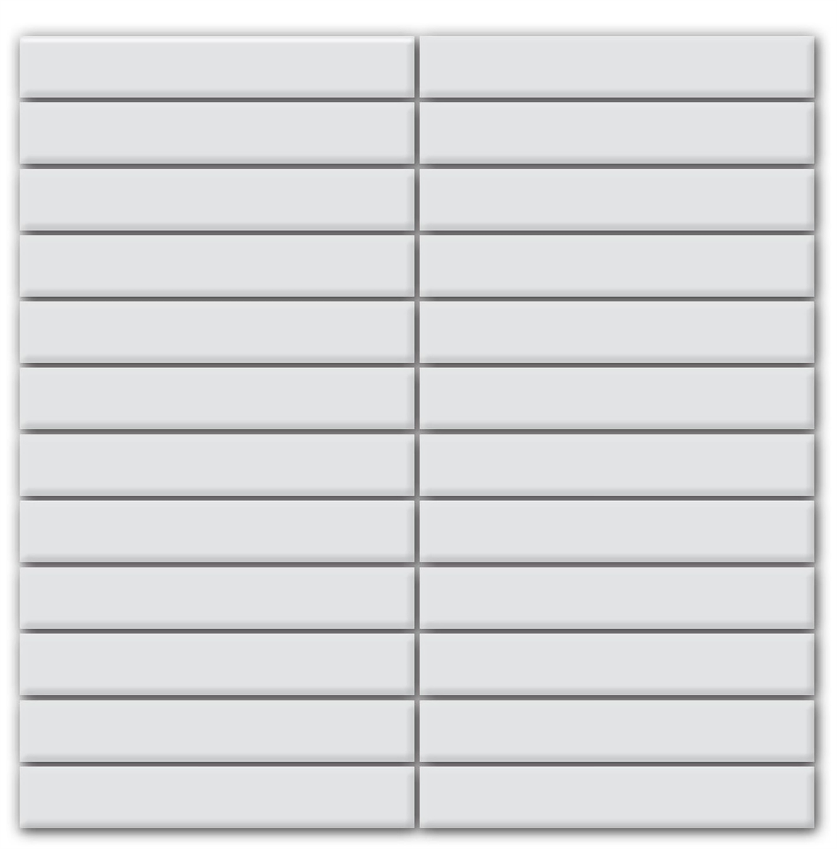 Fingers White Gloss Mosaic Tile Sample