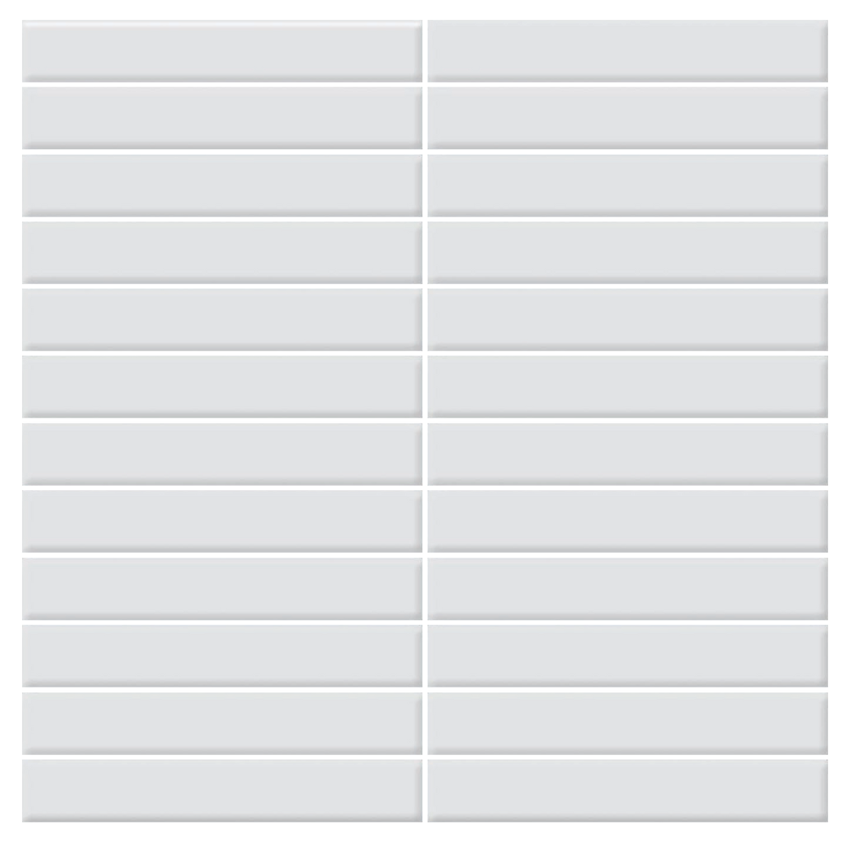 Fingers White Matt Mosaic Tile Sample