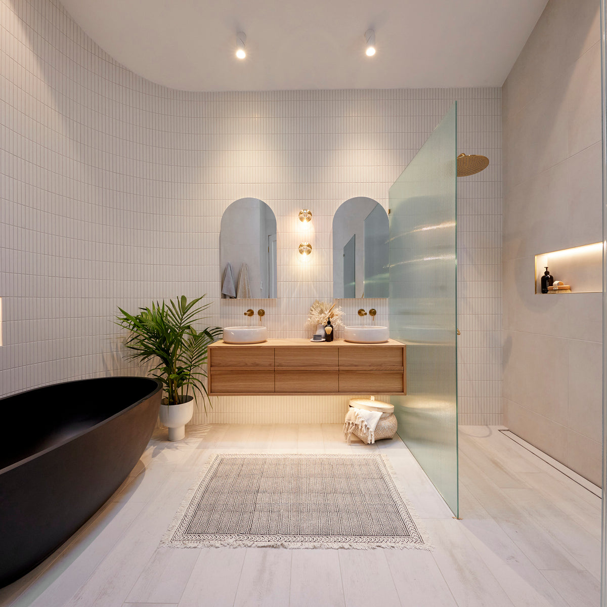 Fingers White Matt Mosaic - lifestyle view