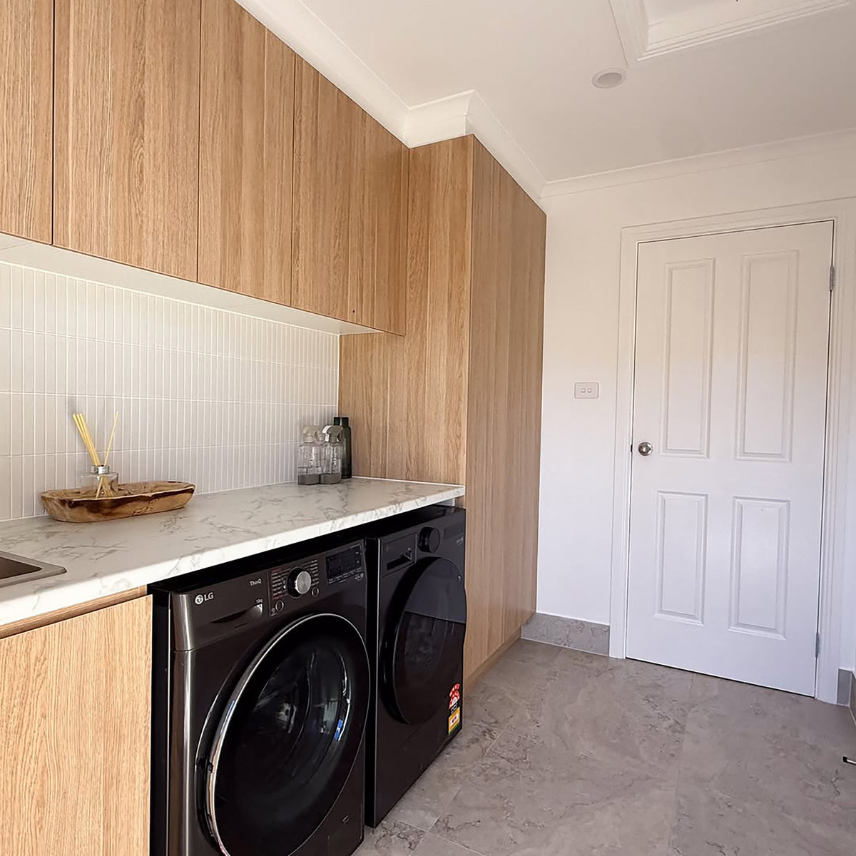 Fingers White Matt Mosaic - lifestyle view