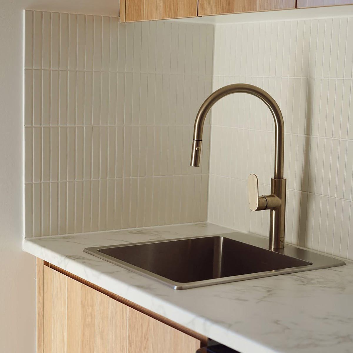 Fingers White Matt Mosaic - lifestyle view