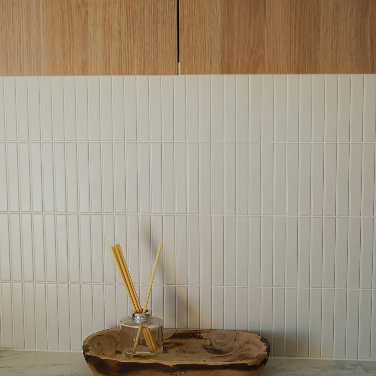 Fingers White Matt Mosaic - lifestyle view