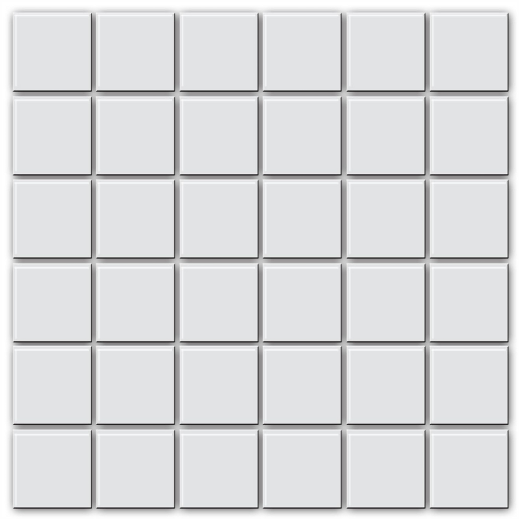 Mod White Matt Mosaic