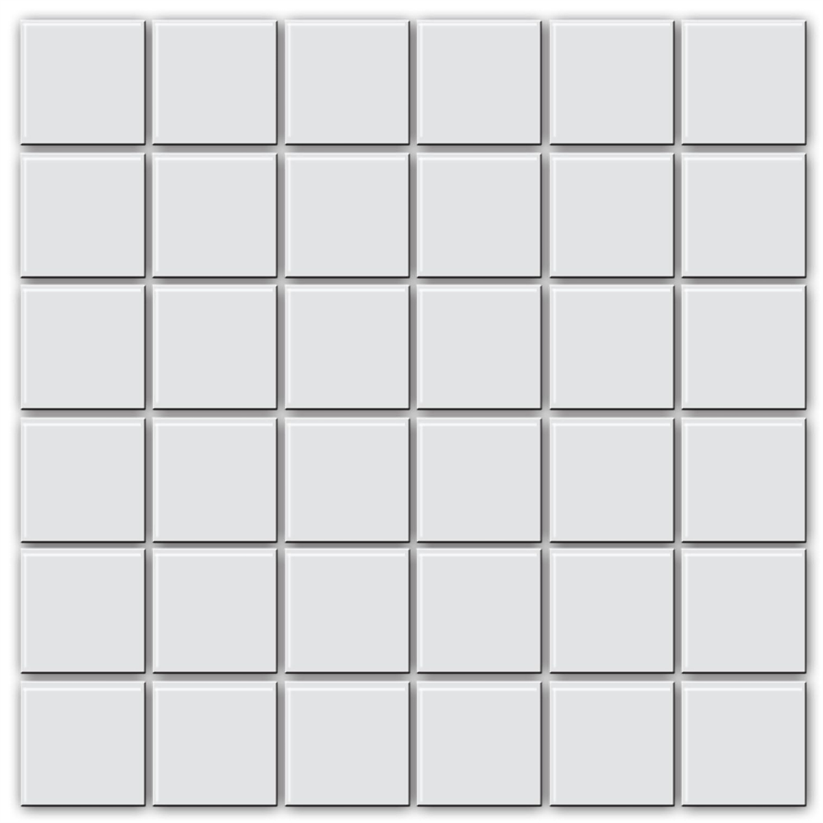 Mod White Matt Mosaic