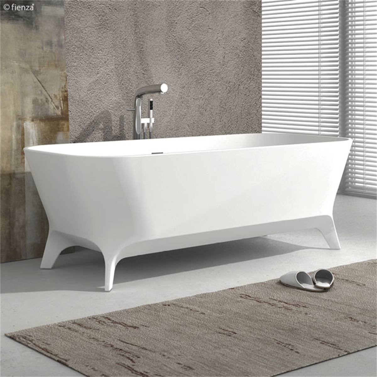 Free Standing Bath Stone 1600 Matte White