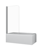 Over Bath Shower Screen Semi-Frameless 790X1500 Chrome