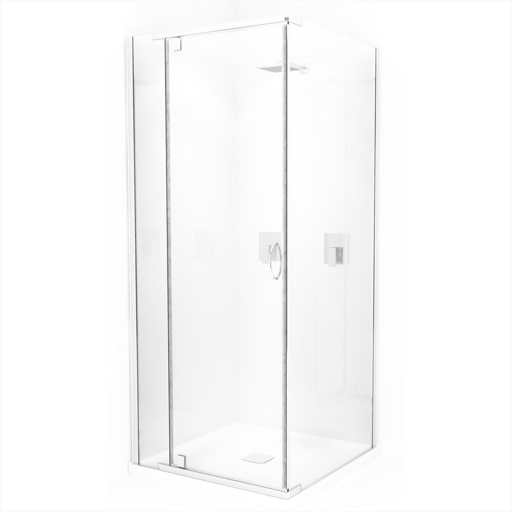Front & Return Shower Screen Framed 1000X2000 Chrome