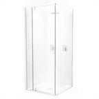 Front & Return Shower Screen Framed 1000X2000 Chrome