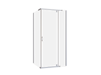 Front & Return Shower Screen Framed 1000X2000 Chrome