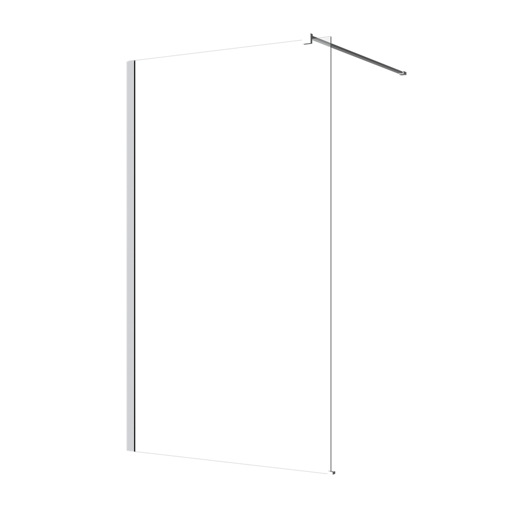 Single Entry Shower Screen Frameless 960X2000 Chrome