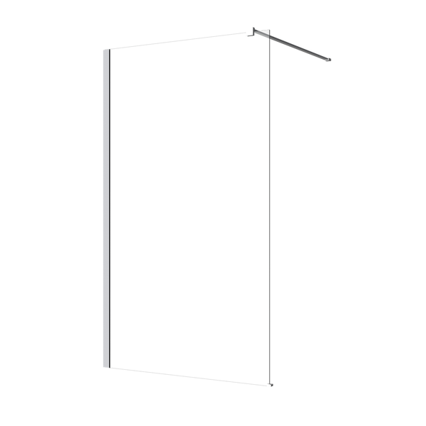 Single Entry Shower Screen Frameless 960X2000 Chrome