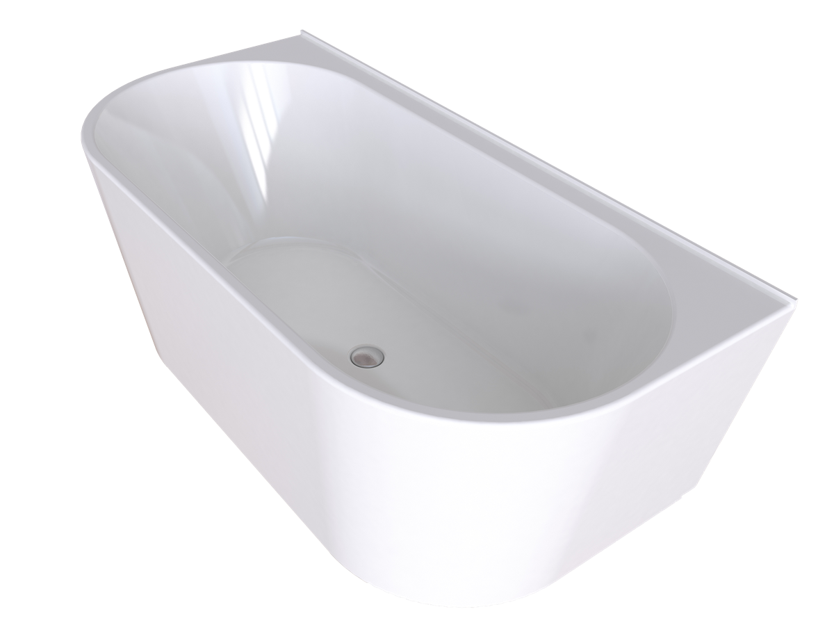Back to Wall Bath Acrylic 1500 Gloss White