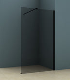 Single Entry Shower Screen Frameless 860X2000 Matte Black