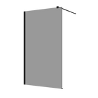 Single Entry Shower Screen Frameless 860X2000 Matte Black